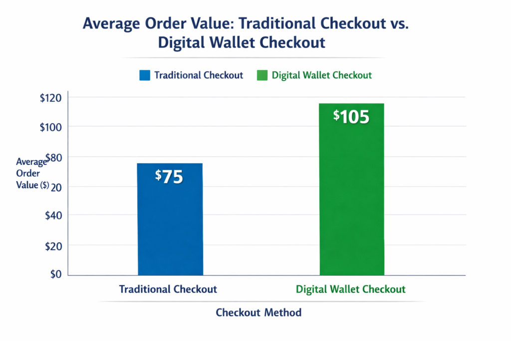 Traditional checkout vs Digital wallet checkout 
